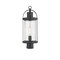 Z-Lite Roundhouse 1 Light Outdoor Post Mount Fixture, Black And Clear Seedy 569PHM-BK - alternate 1